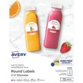 Avery Labels, Dur, Rnd, 9Up, 72Pk, We AVE22856